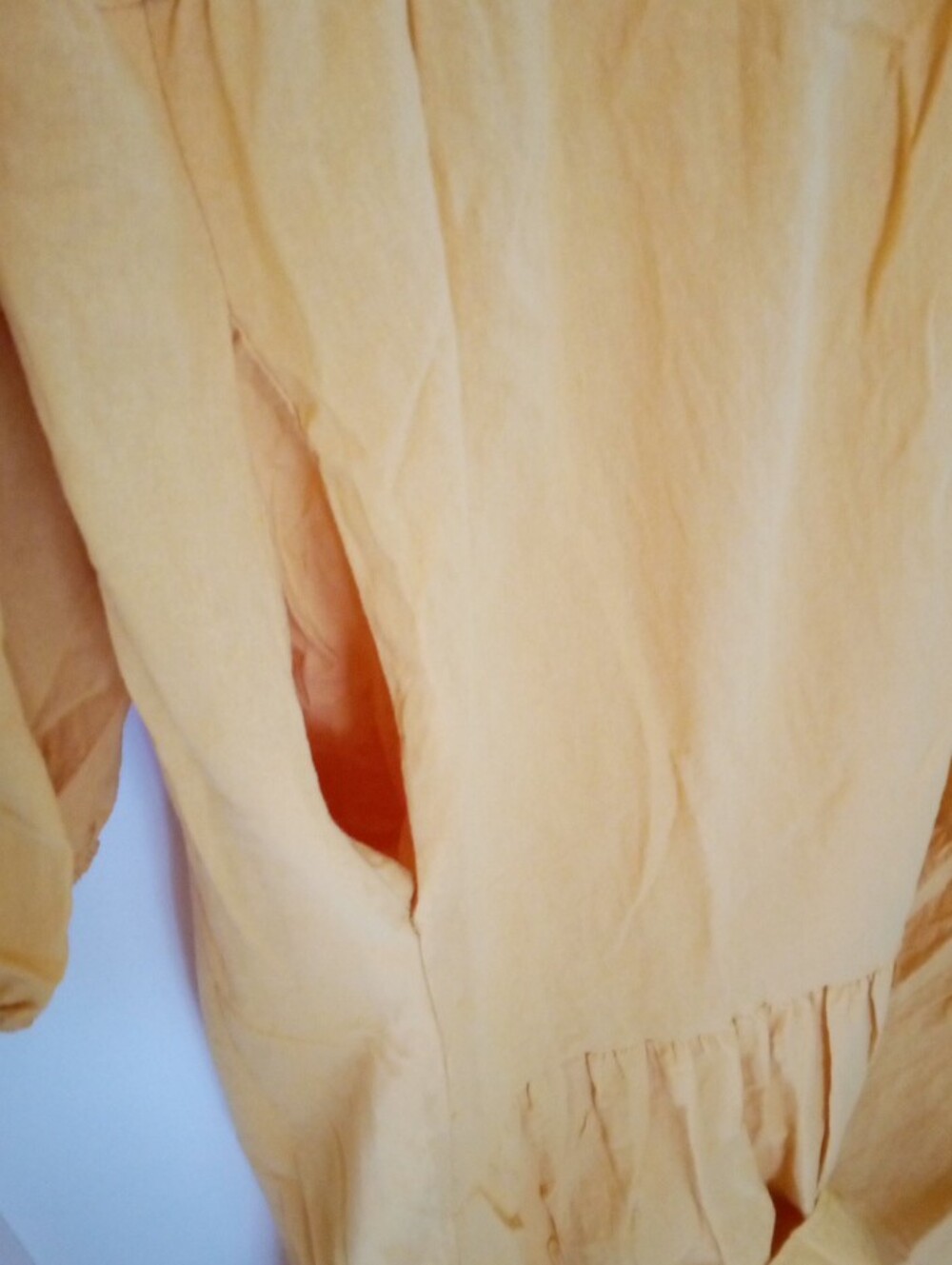 Women's Mustard Yellow Tiered Maxi Dress with V-Neck - Picture 5 of 12